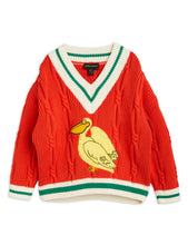 Load image into Gallery viewer, Mini Rodini / PRE AW23 / Knitted V-Neck Sweater / Pelican