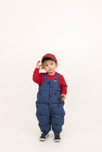 Load image into Gallery viewer, Tinycottons / Padded Dungaree / Big Dots / Dar Navy - Navy