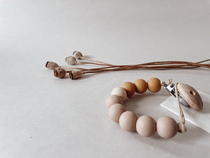 Bezisa / Silicon Pacifier Clip / Speenkoord / Canyon Clay