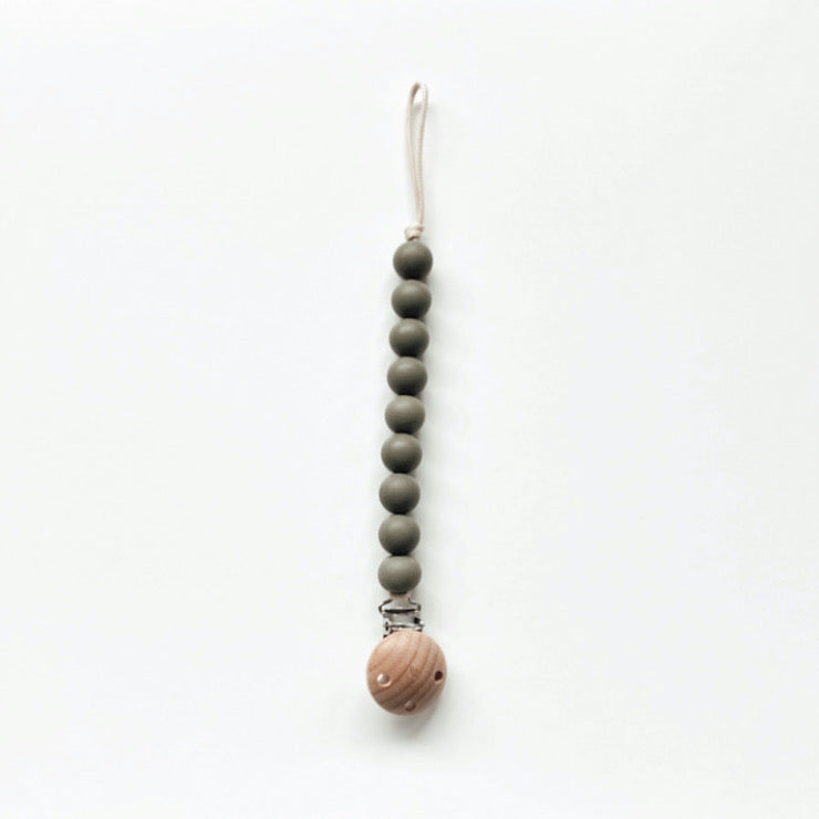 Bezisa / Silicon Pacifier Clip / Speenkoord / Olive