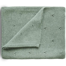 Load image into Gallery viewer, Mushie / Blanket / Pointelle Sage Melange