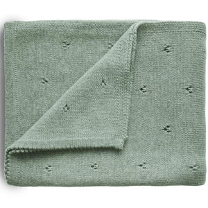 Mushie / Blanket / Pointelle Sage Melange