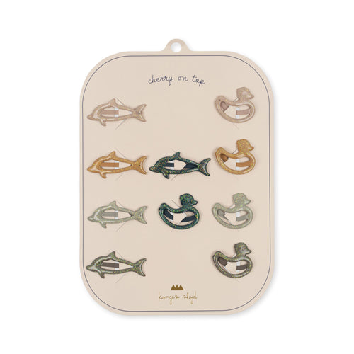 Konges Sløjd / Junior Hair Clips Mix / 10-Pack / Animal