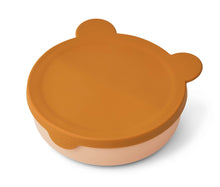 Load image into Gallery viewer, Liewood / Rosie Divider Bowl With Lid / Mr. Bear Mustard - Tuscany Rose Mix