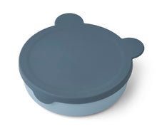 Load image into Gallery viewer, Liewood / Rosie Divider Bowl With Lid / Mr. Bear Whale Blue - Sea Blue Mix