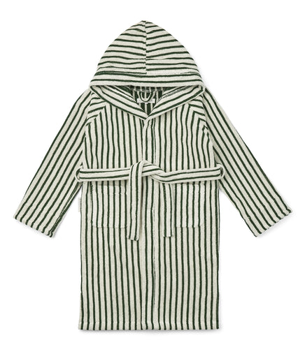 Liewood / Leo Bathrobe / Badjas / Stripes Garden Green Creme de la creme