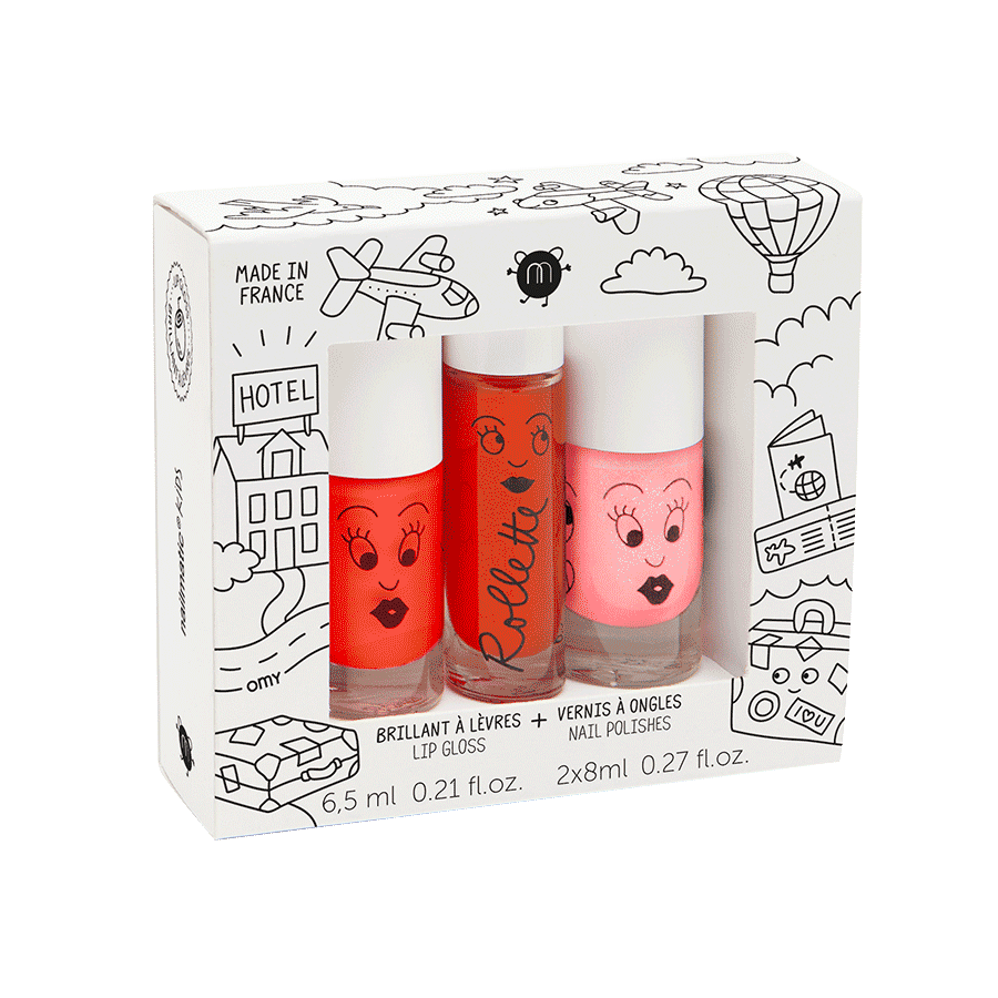 Nailmatic Kids / Set Lipgloss + 2 Nail polishes / Amazing Trip