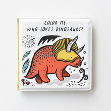 Load image into Gallery viewer, Wee Gallery / Magisch Bad Boekje / Who loves dinosaurs?