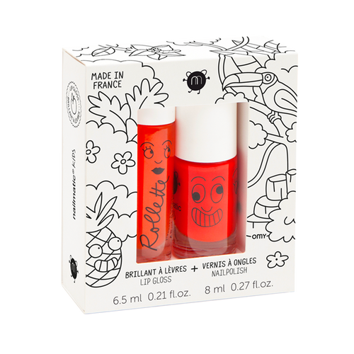 Nailmatic Kids / Set Lipgloss + Nail polish / Tropical Toucan