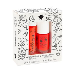 Nailmatic Kids / Set Lipgloss + Nail polish / Tropical Toucan