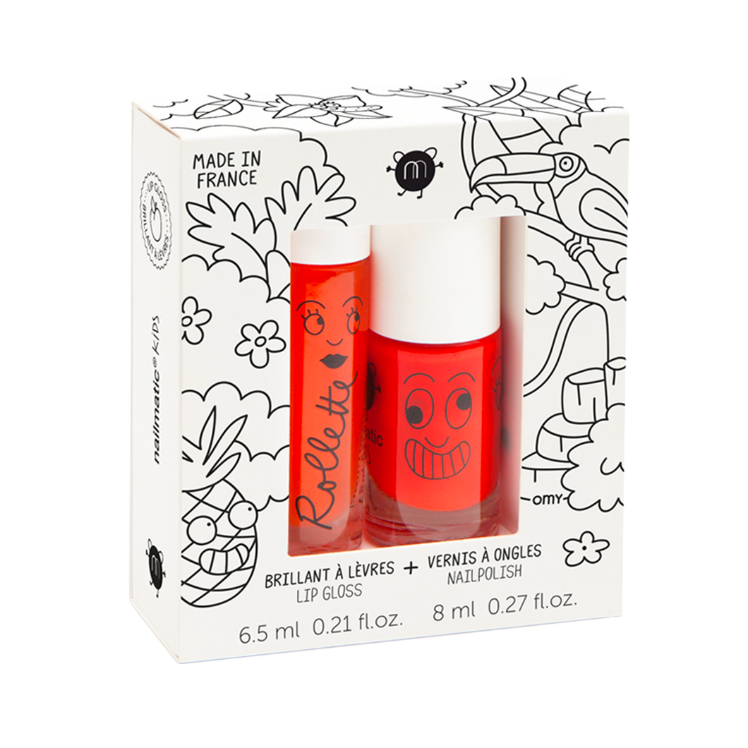 Nailmatic Kids / Set Lipgloss + Nail polish / Tropical Toucan