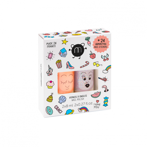 Nailmatic Kids / Duo Nail Polish Set + Stickers / Crac