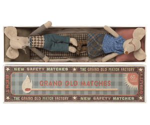 Maileg / Grandpa & Grandma Mice In Matchbox