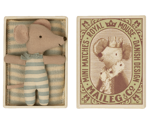 Maileg / Baby Mouse / Sleepy-Wakey In Box Boy
