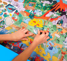 Load image into Gallery viewer, Omy Design &amp; Play / Giant Colouring Poster &amp; Stickers/ Dinos