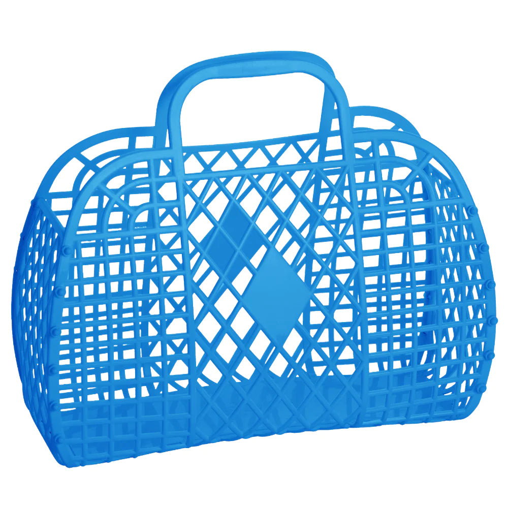 Sunjellies / Large Retro Basket / Royal Blue