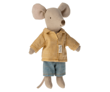 Load image into Gallery viewer, Maileg / Mouse in Box / Big Brother / Yellow Checked Shirt