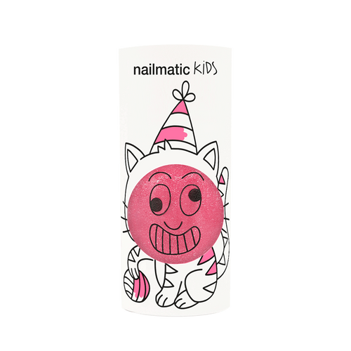 Nailmatic Kids / Water-based nail polish / Kitty / Pink Glitter