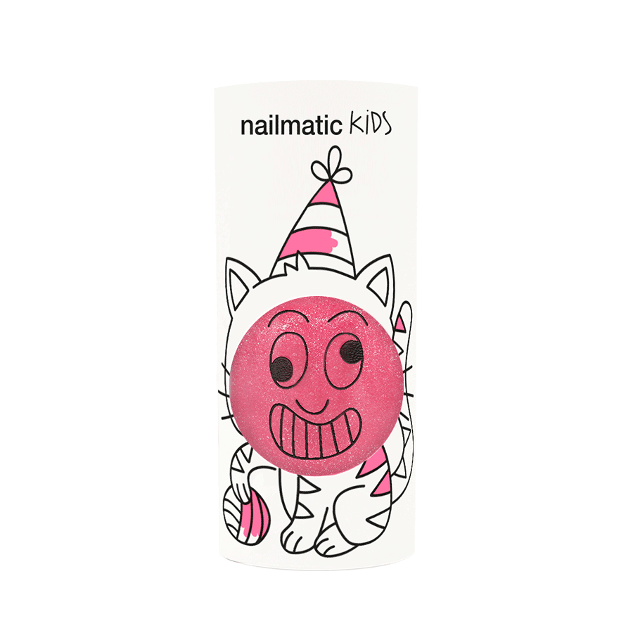 Nailmatic Kids / Water-based nail polish / Kitty / Pink Glitter