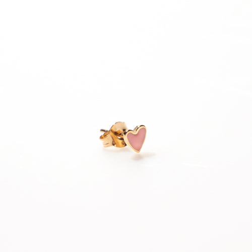 Selva Sauvage / Earring Stud / Heart / Soft Pink