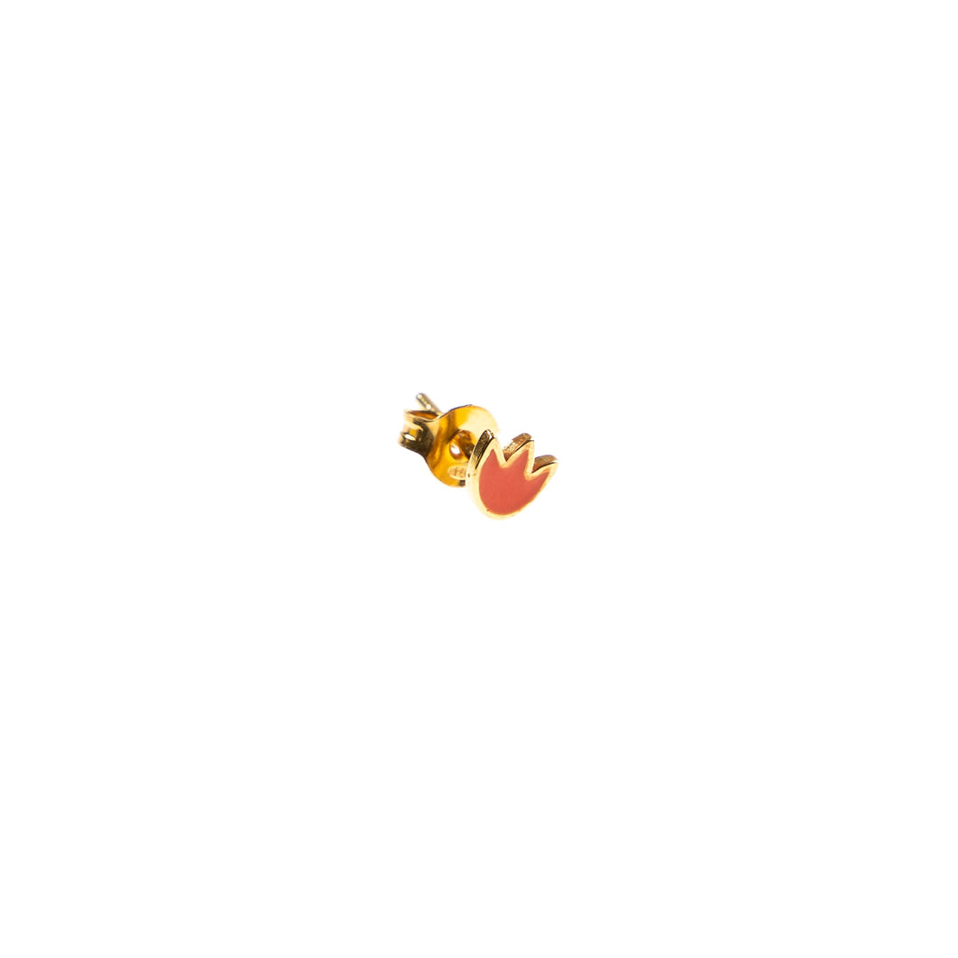 Selva Sauvage / Earring Stud / Tulip / Orange