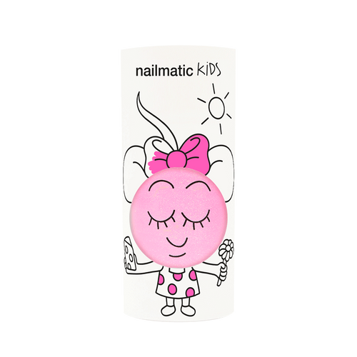 Nailmatic Kids / Water-based nail polish / Dolly / Neon pink pearl